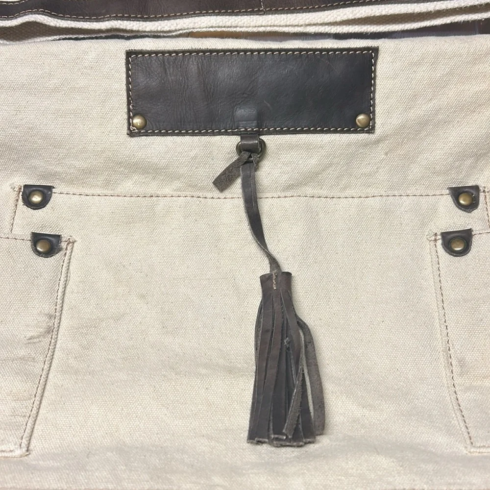 Vintage‎ Addiction Upcycled Canvas Military Tent Messenger Crossbody Men's Bag
